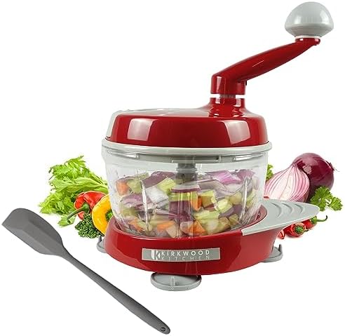 Multi-Functional Manual Food Processor,8 Cup Hand-powered Crank Choppe